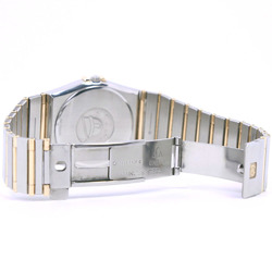 OMEGA Omega Constellation Diamond Bezel Stainless Steel x Silver Quartz Men's Black Dial Wrist Watch