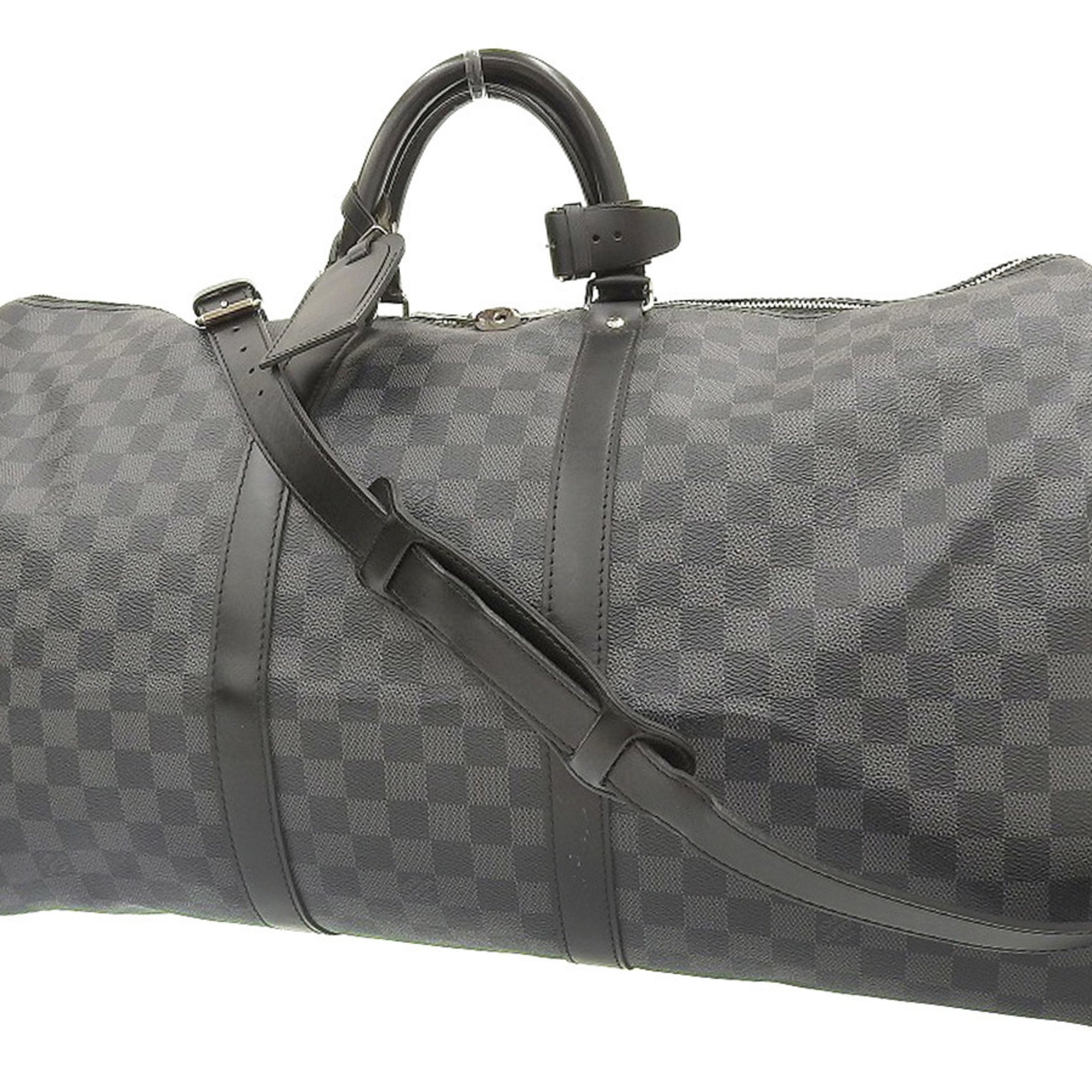 LOUIS VUITTON Louis Vuitton Damier Graffiti Keepall Bandolier 55 Boston Bag N41413