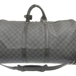 LOUIS VUITTON Louis Vuitton Damier Graffiti Keepall Bandolier 55 Boston Bag N41413