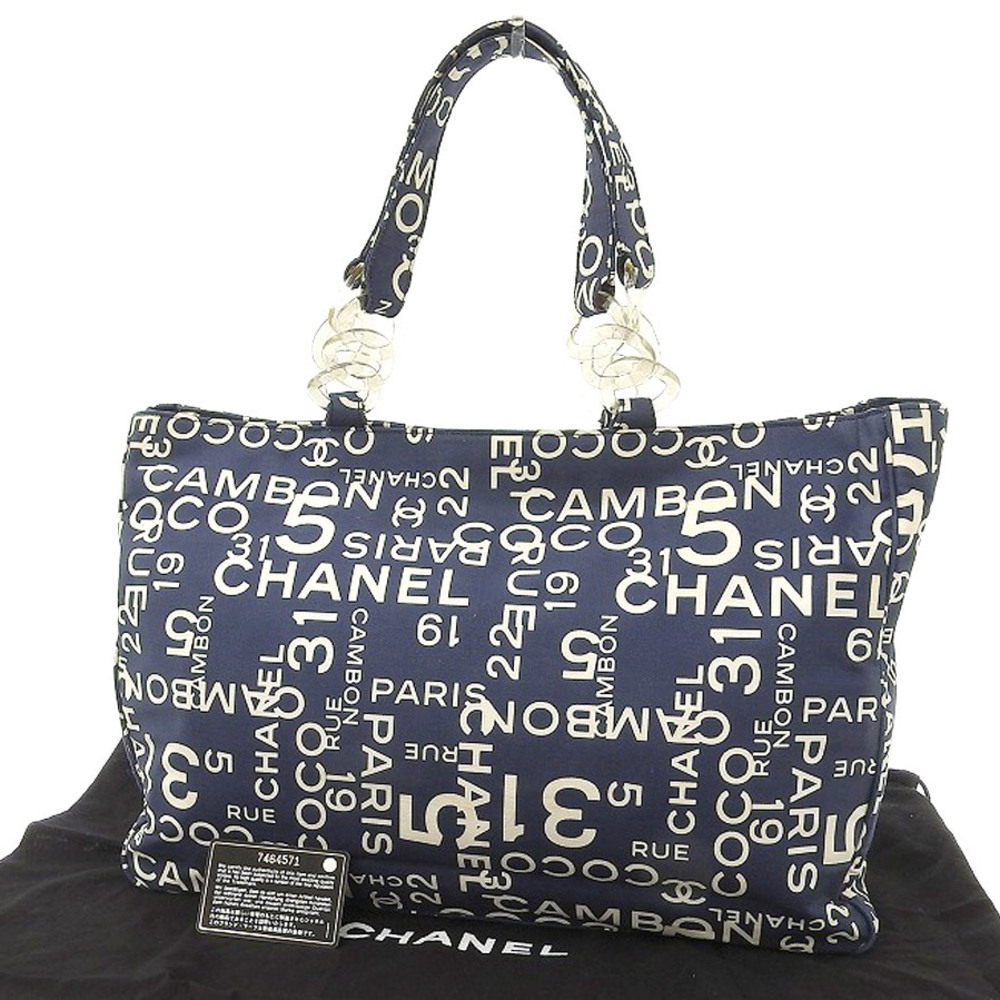 CHANEL Vichy line Pouch with plastic chain shoulder bag Canvas