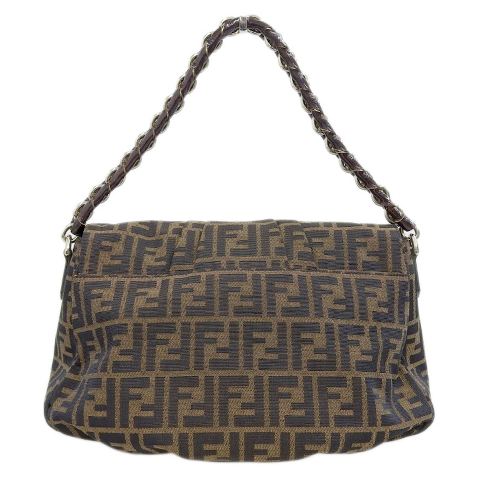 FENDI Women's one-shoulder bag Gold metal enamel handle strap