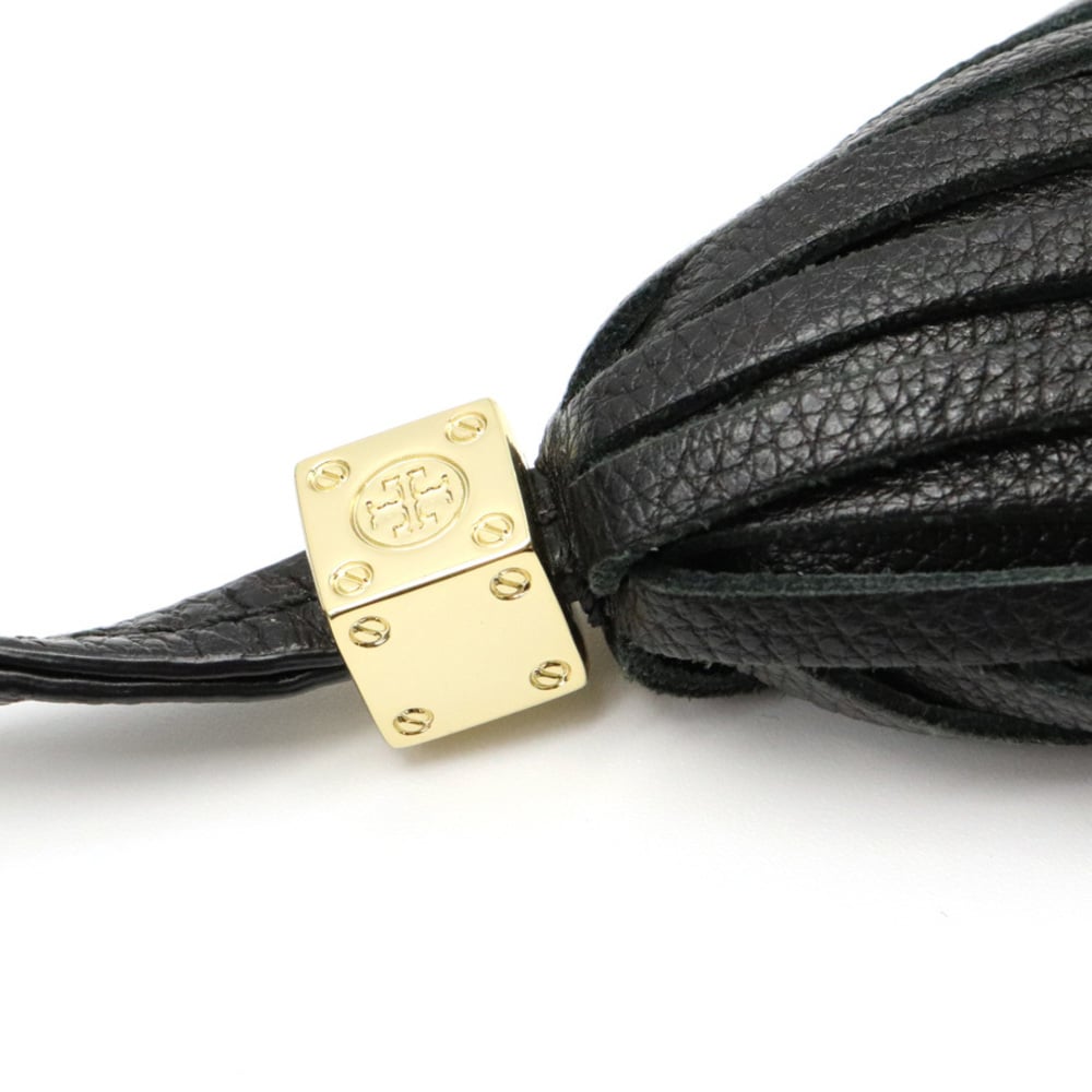 TORY BURCH Tory Burch Tote Bag Chain Shoulder Fringe Leather Black Gold  Hardware | eLADY Globazone