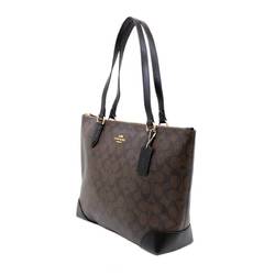 Coach, Bags, Coach Zip Top Tote Bag Brown Signature Style