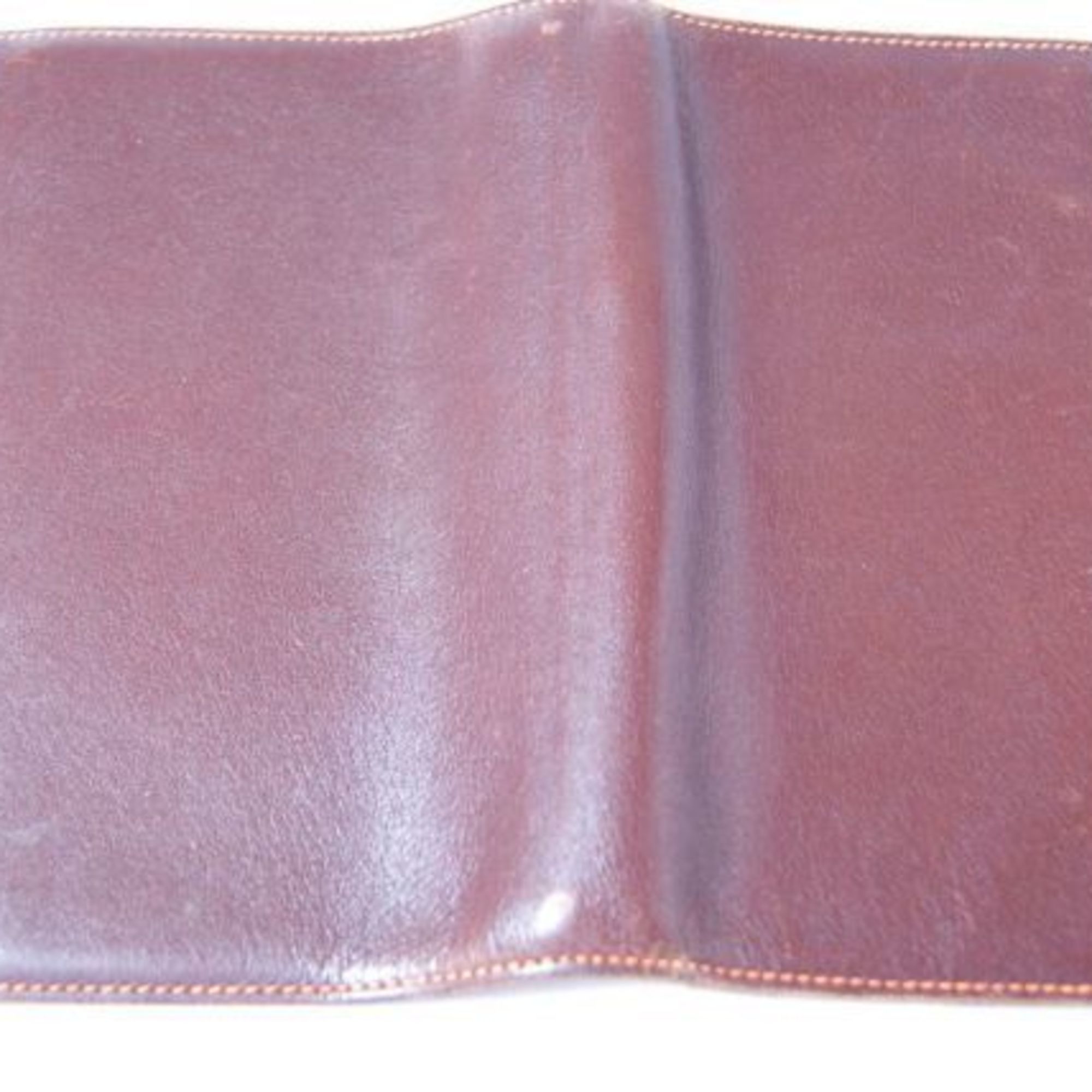 HERMES system notebook cover brown X orange NT