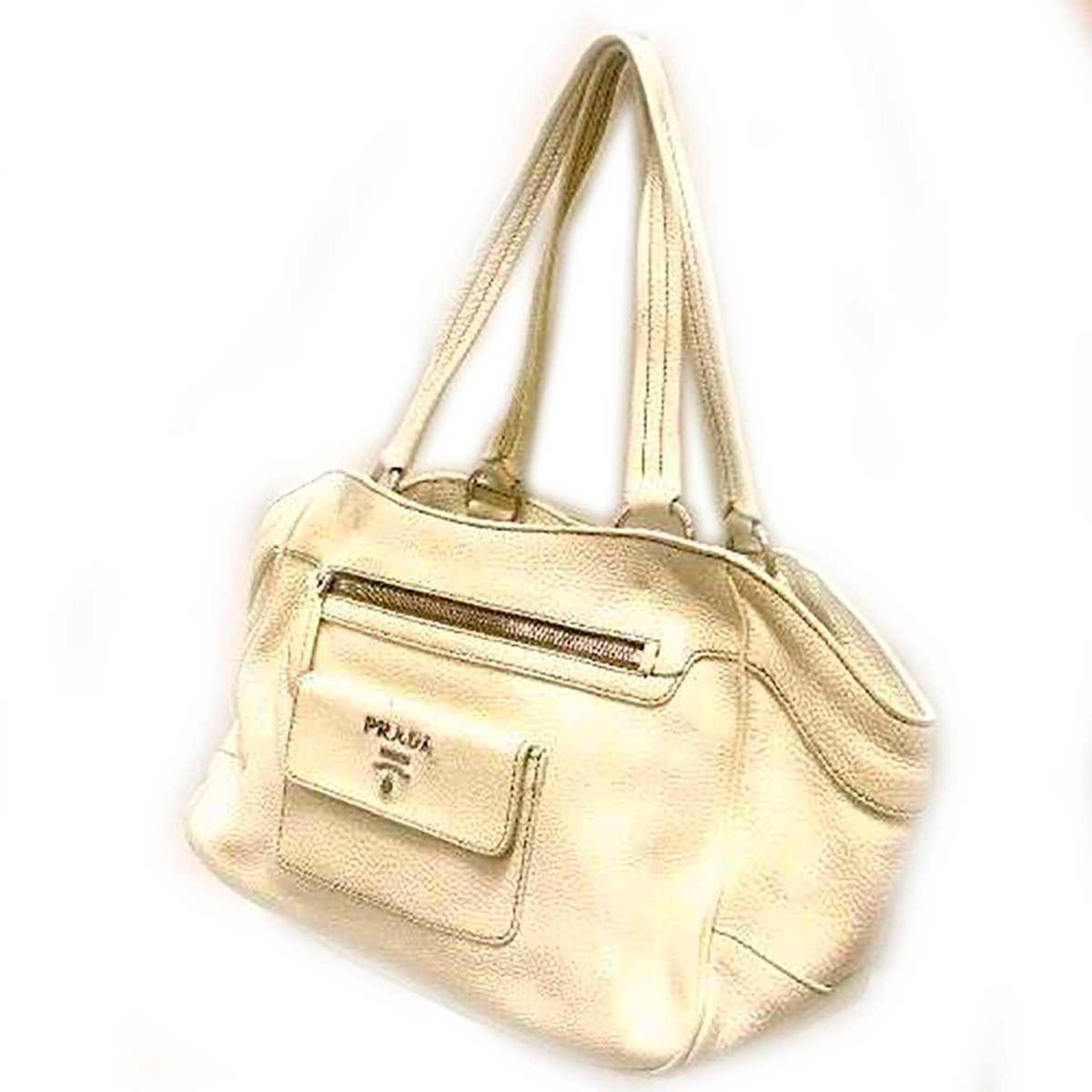 PRADA Prada shoulder bag ivory leather