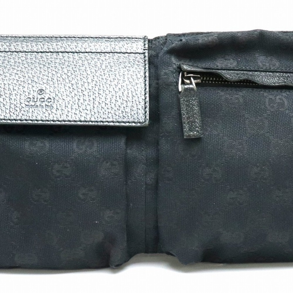 hoop controller terugtrekken Gucci GG canvas body bag waist pouch leather black 28566 | eLADY Globazone