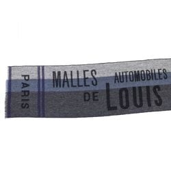 Louis Vuitton LOUIS VUITTON malles automobile wool x cashmere fringe scarf stall navy system Z4-8997