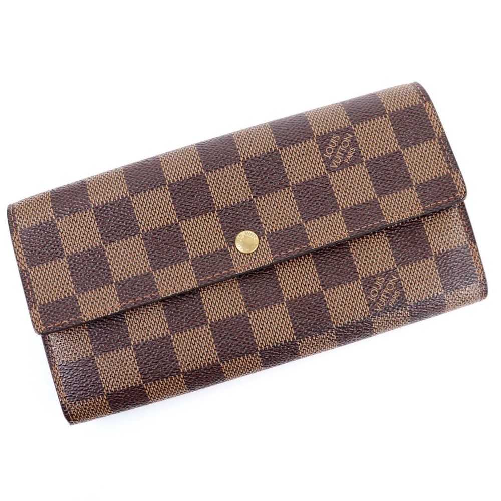 Louis Vuitton Sarah Wallet Damier long wallet N61734 brown Z1-8644