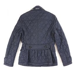 Burberry BURBERRY BRIT quilting jacket batting lining plaid ladies S navy F3-7621