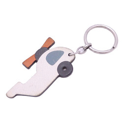 Hermes HERMES Keychain Helicopter Motif Multicolor Leather Silver Hardware Keyring Charm Ladies