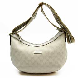 Gucci GUCCI Shoulder Bag GG Nylon Canvas Leather Ladies