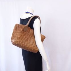 BOTTEGA VENETA Small Cover Intrecciato Brown Women's Tote Bag Bottega Veneta R255-1