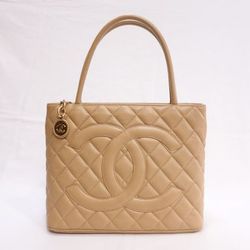 CHANEL Reprint Tote Beige Gold Hardware Ladies Handbag Bag Chanel R226-22