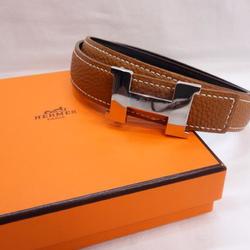 HERMES Constance Belt Reversible Gold Black Silver Hardware Brown Ladies r211-3