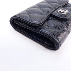CHANEL Card Case Black Ladies Wallet Coin Pass Chanel R139-102