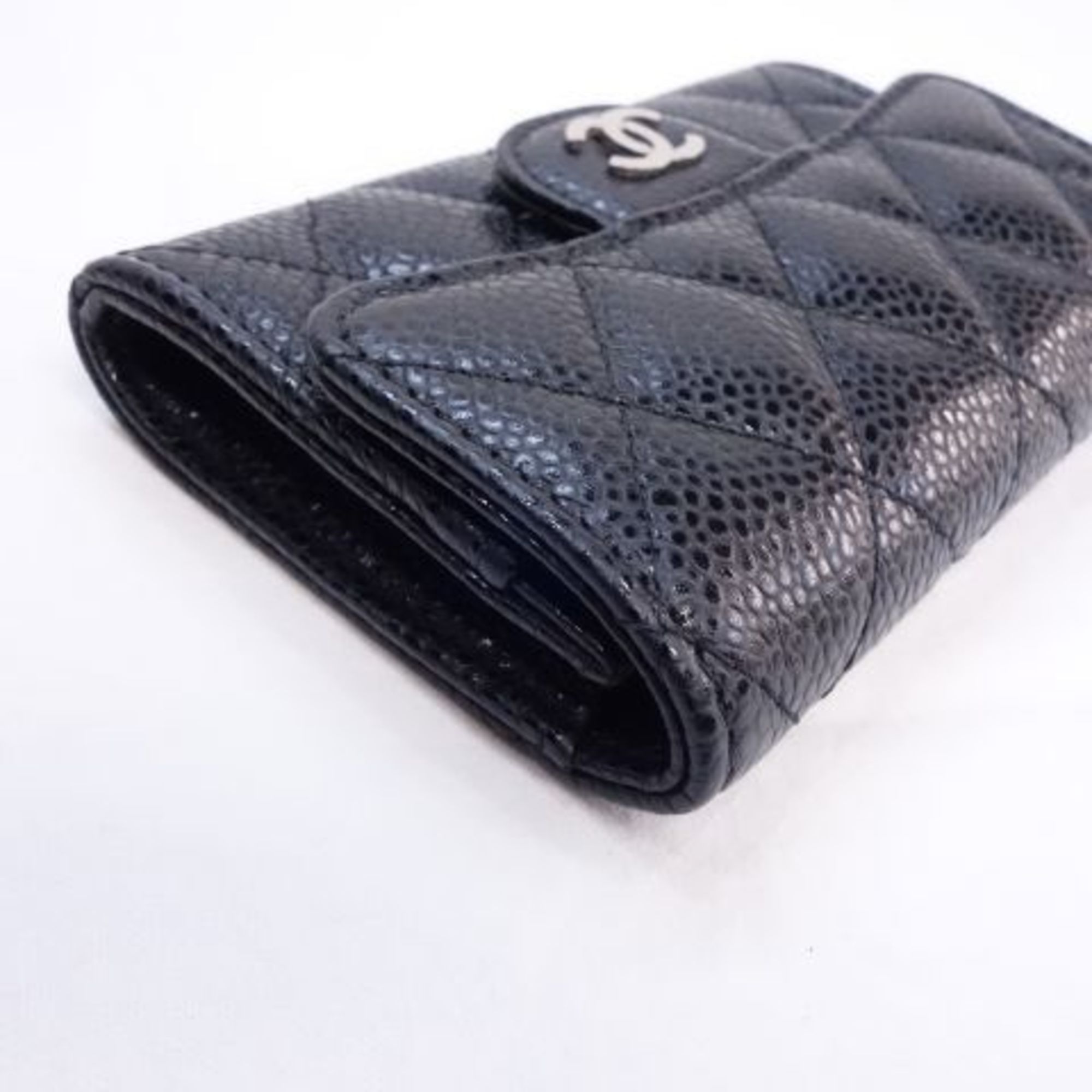 CHANEL Card Case Black Ladies Wallet Coin Pass Chanel R139-102