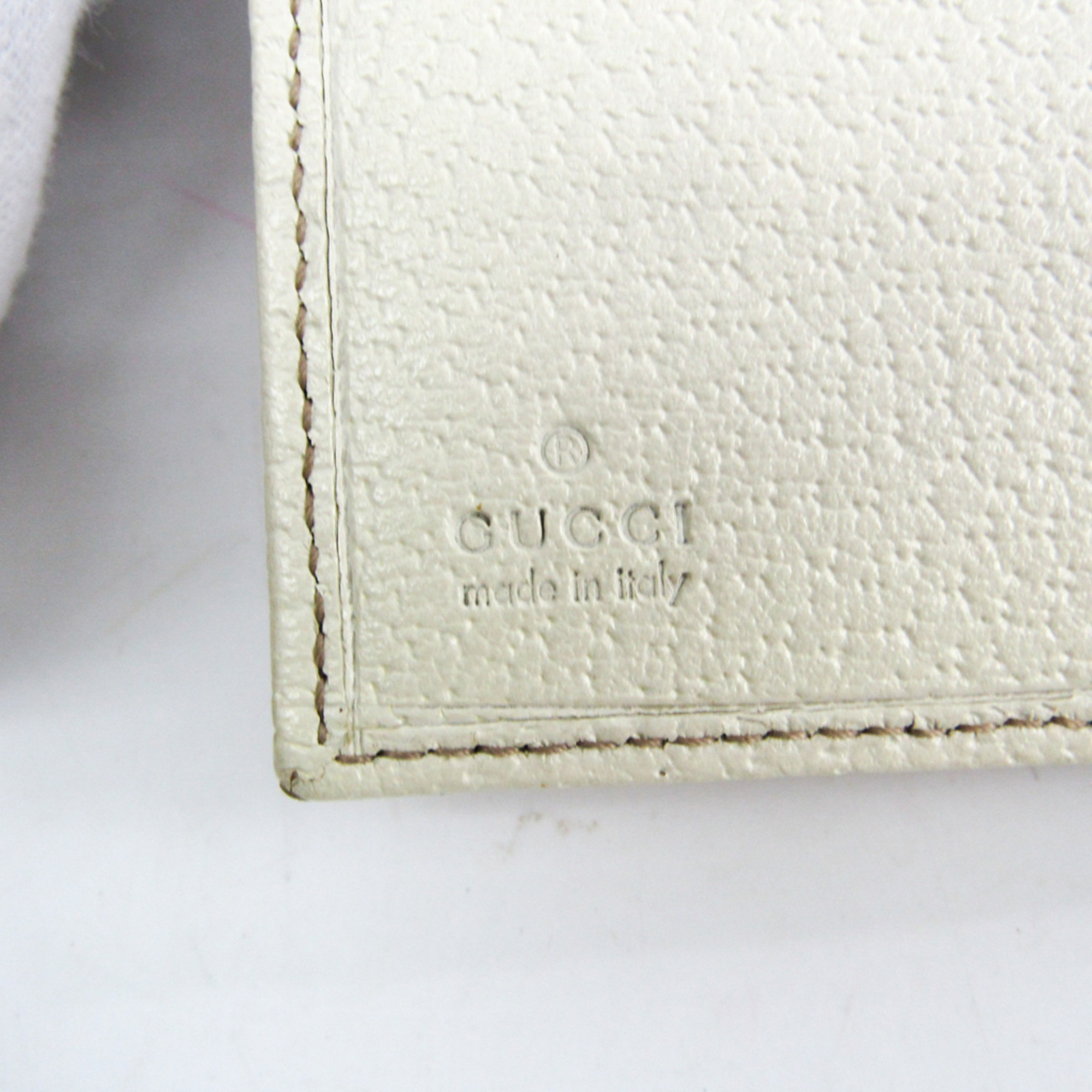 Gucci 154182 Women's GG Canvas,Leather Wallet (bi-fold) Cream,Pink
