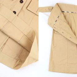 Burberry BURBERRY LONDON Setup Short Trench Coat Jacket Tight Skirt Ladies 38 Beige