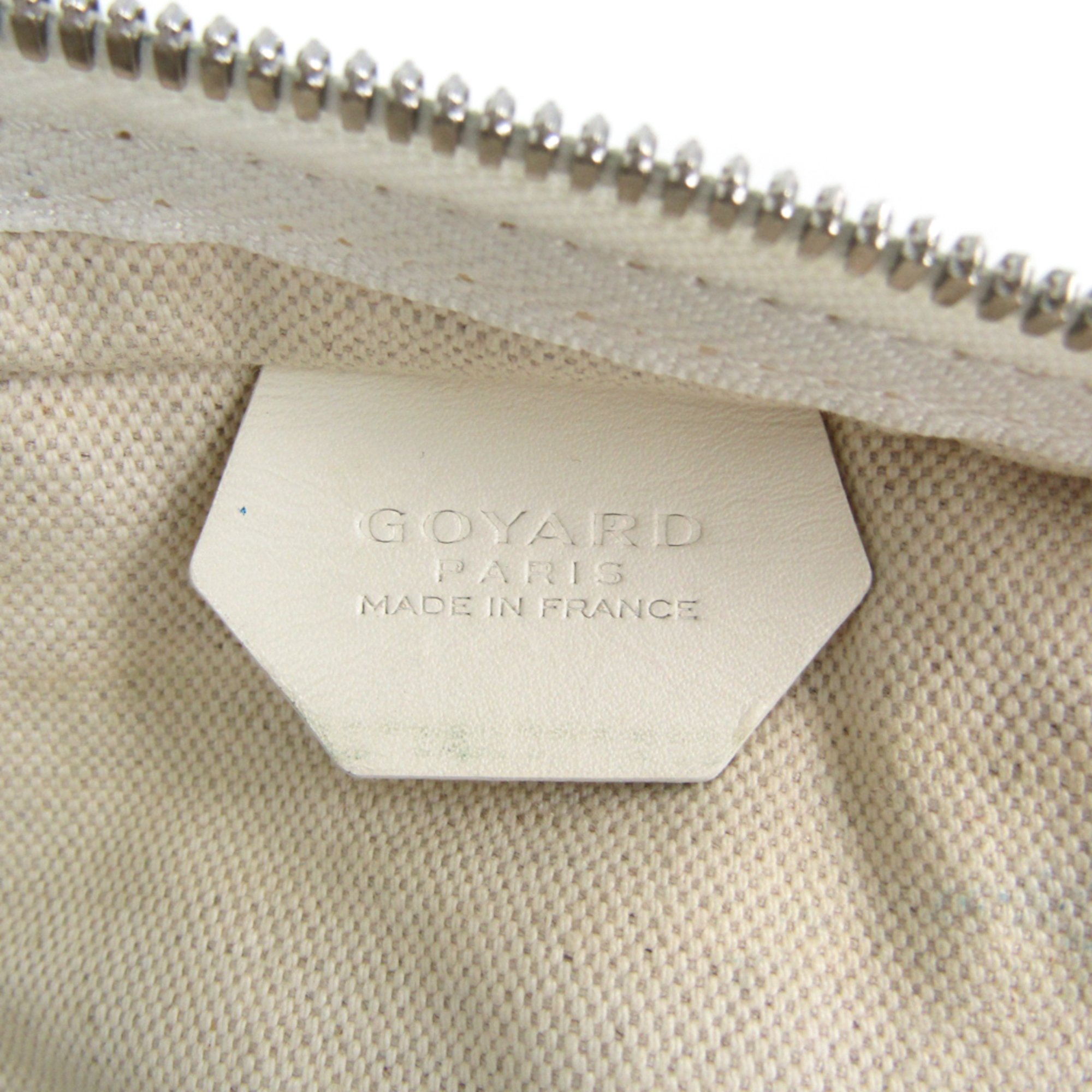 Goyard FIDJI Women's Leather,Coated Canvas Shoulder Bag White