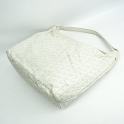 Goyard FIDJI Women's Leather,Coated Canvas Shoulder Bag White