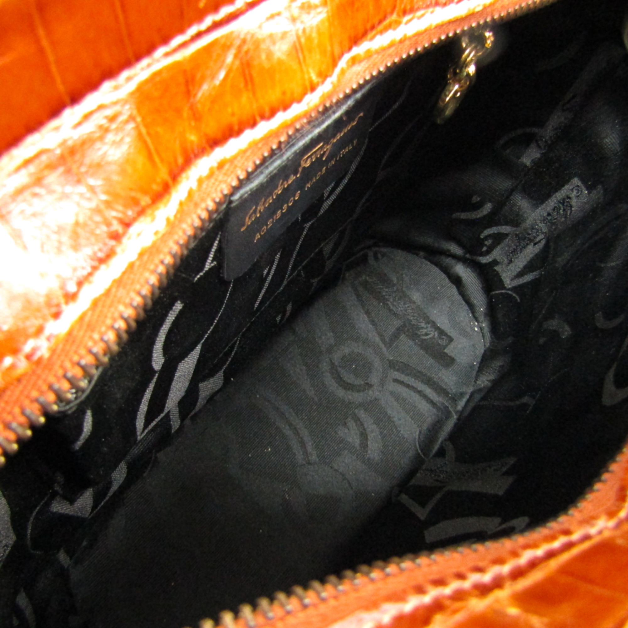 Salvatore Ferragamo AQ215306 Women's Leather Shoulder Bag Brown