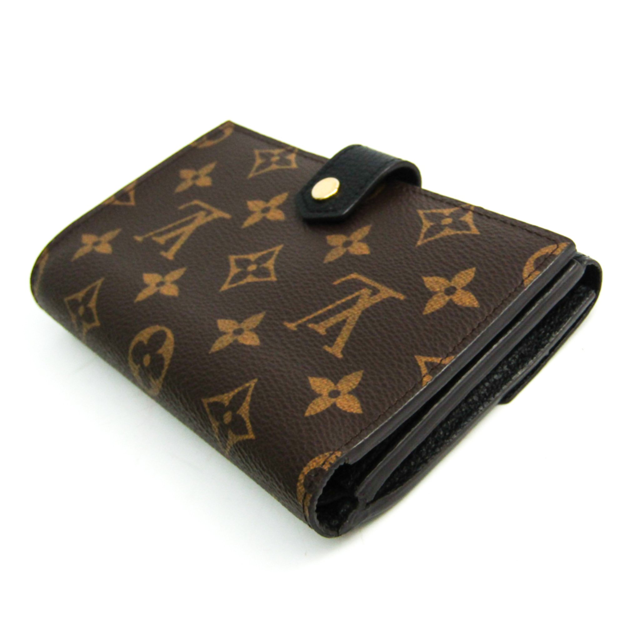 Louis Vuitton Monogram Pallas Compact Wallet M60990 Women's Monogram,Leather Middle Wallet (bi-fold) Monogram,Noir