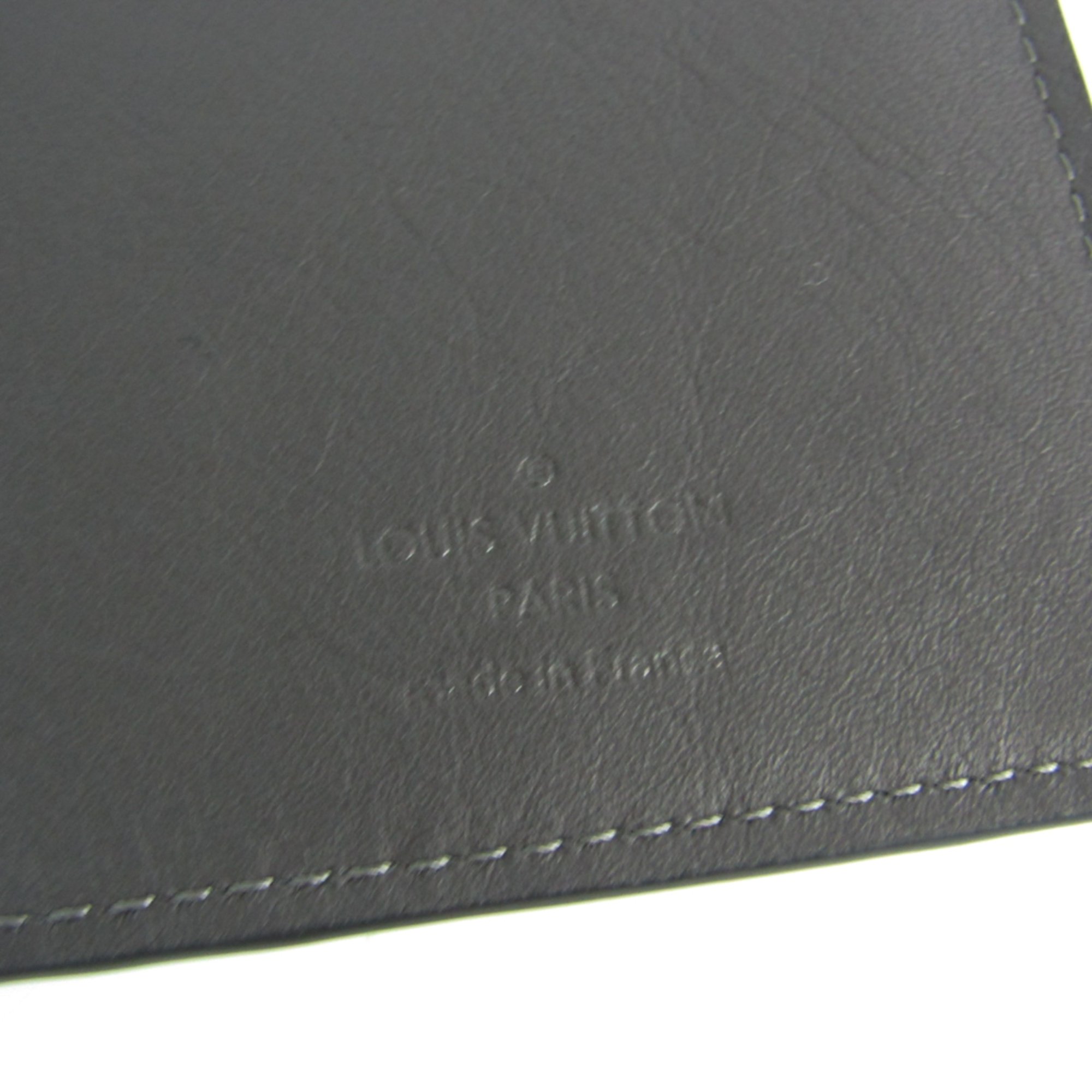 Louis Vuitton Ombre Brazza Wallet M61196 Men's Cuir Ombre Leather Long Wallet (bi-fold) LV Charcoal