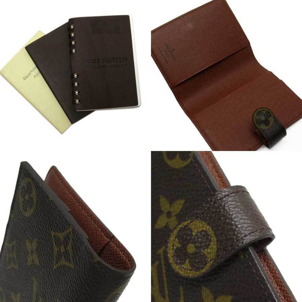 Authenticated Used Louis Vuitton Notebook Cover Agenda PM Brown Monogram  R20005 CA0042 LOUIS VUITTON 6 Hole Card Pocket Women's Men's Unisex 