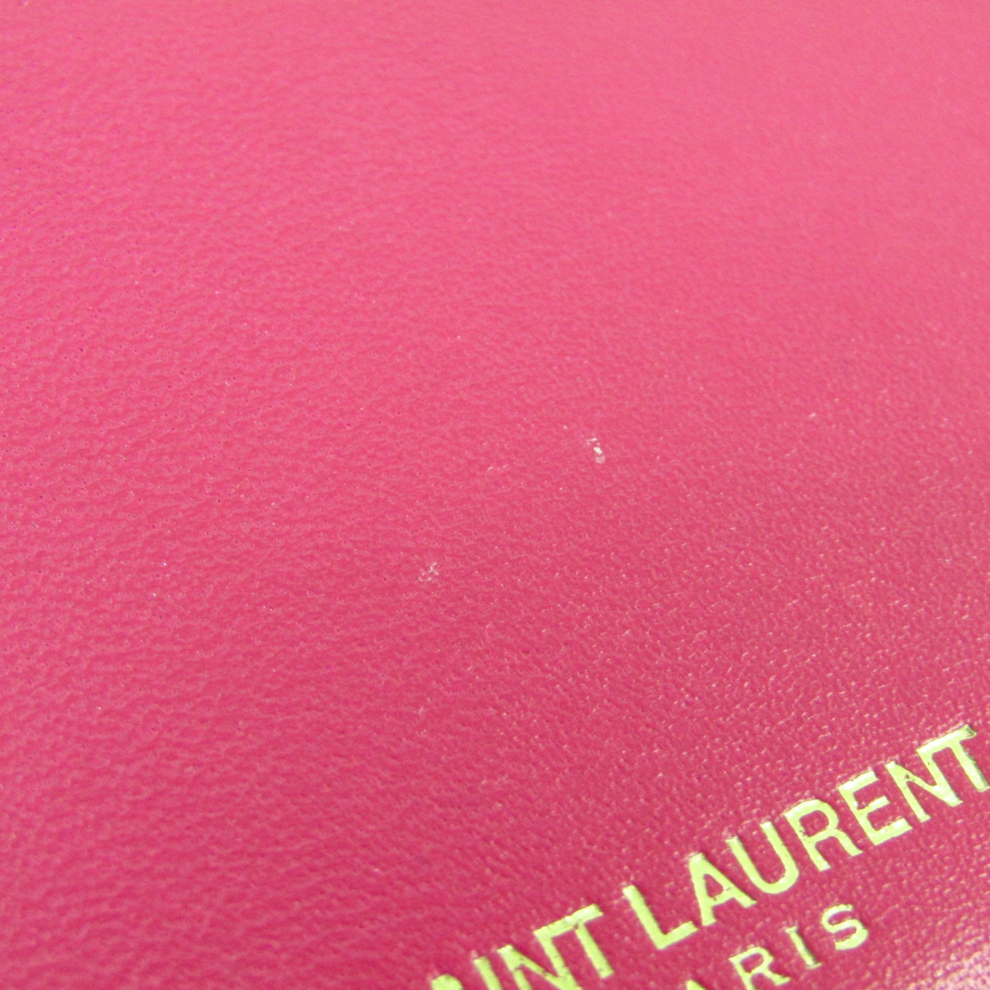 Yves Saint Laurent 379278 Women's Leather Coin Purse/coin Case Pink