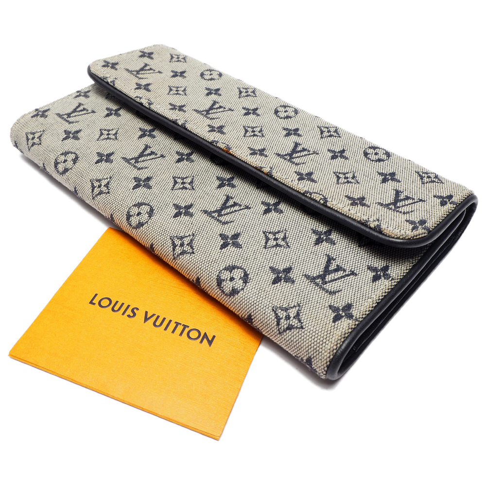LOUIS VUITTON Louis Vuitton Long Wallet Tri-Fold Porto Tresor International  Monogram Mini Canvas Leather M92242 Men's