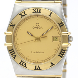 OMEGA Constellation 18K Gold Steel Quartz Mens Watch 396.1070