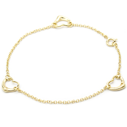 Tiffany Open Heart Yellow Gold (18K) Charm Bracelet