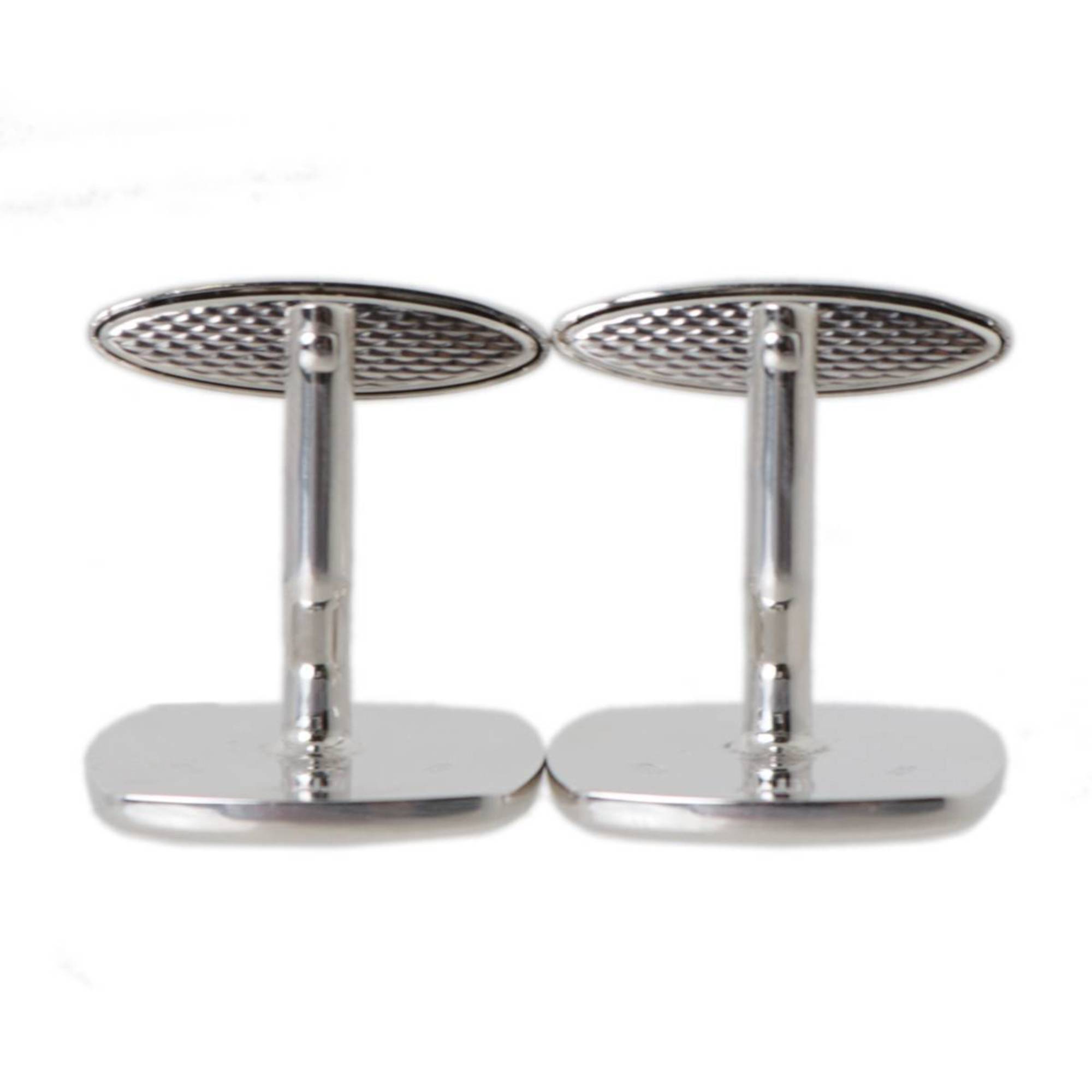 Dunhill Square Wave Design Cufflinks Silver 925