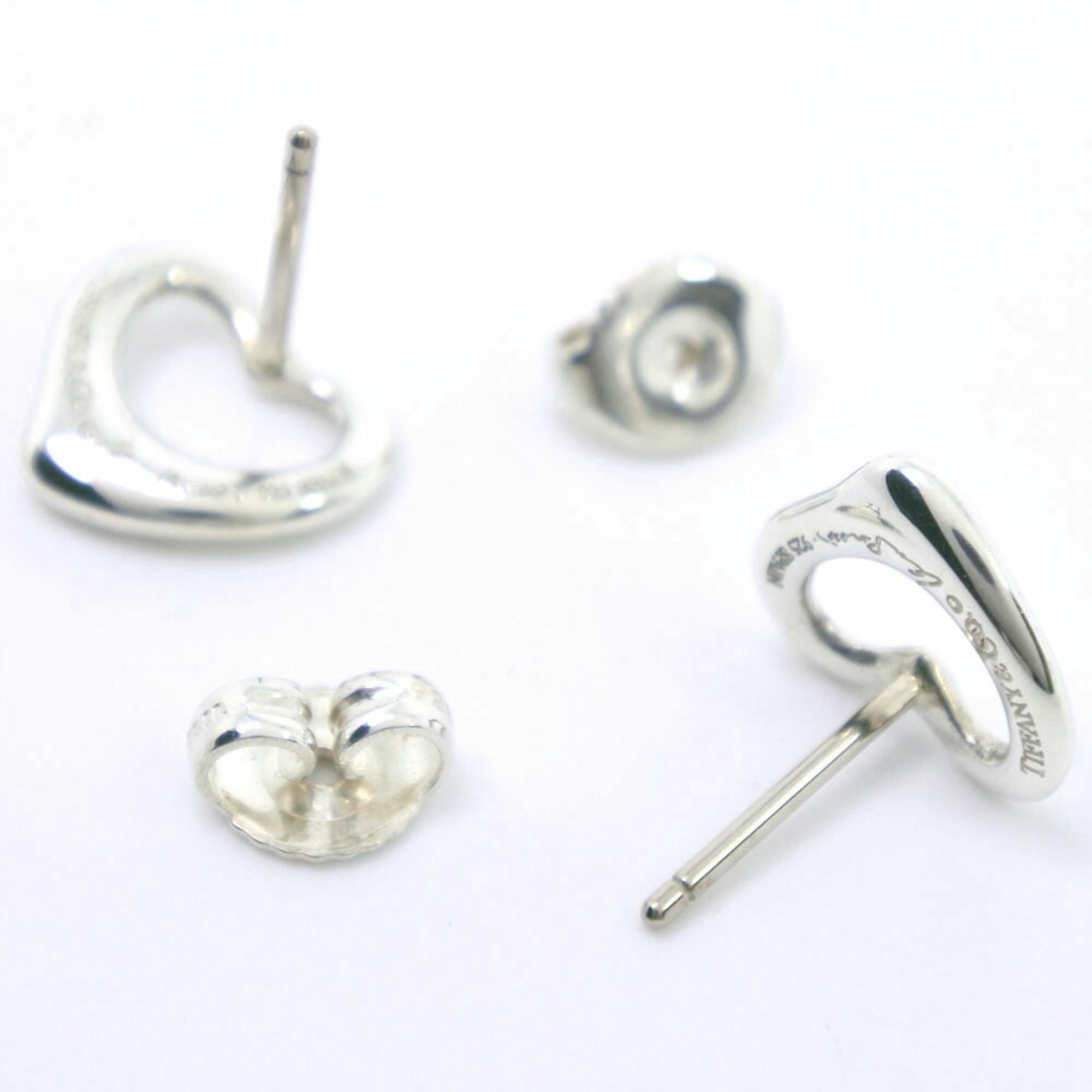 TIFFANY & Co. Tiffany Elsa Peretti Heart Silver 925 Women's Earrings