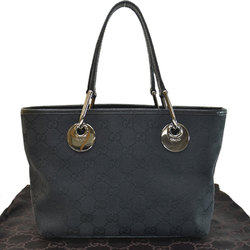 Gucci GUCCI Handbag Tote Bag GG Canvas Black Silver Color Ladies