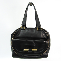 Jimmy Choo Justine Women's Leather Handbag Black