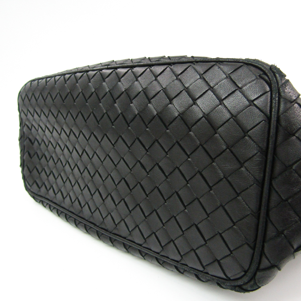 BOTTEGA-VENETA-Intrecciato-Leather-Shoulder-Bag-Black-115654 – dct