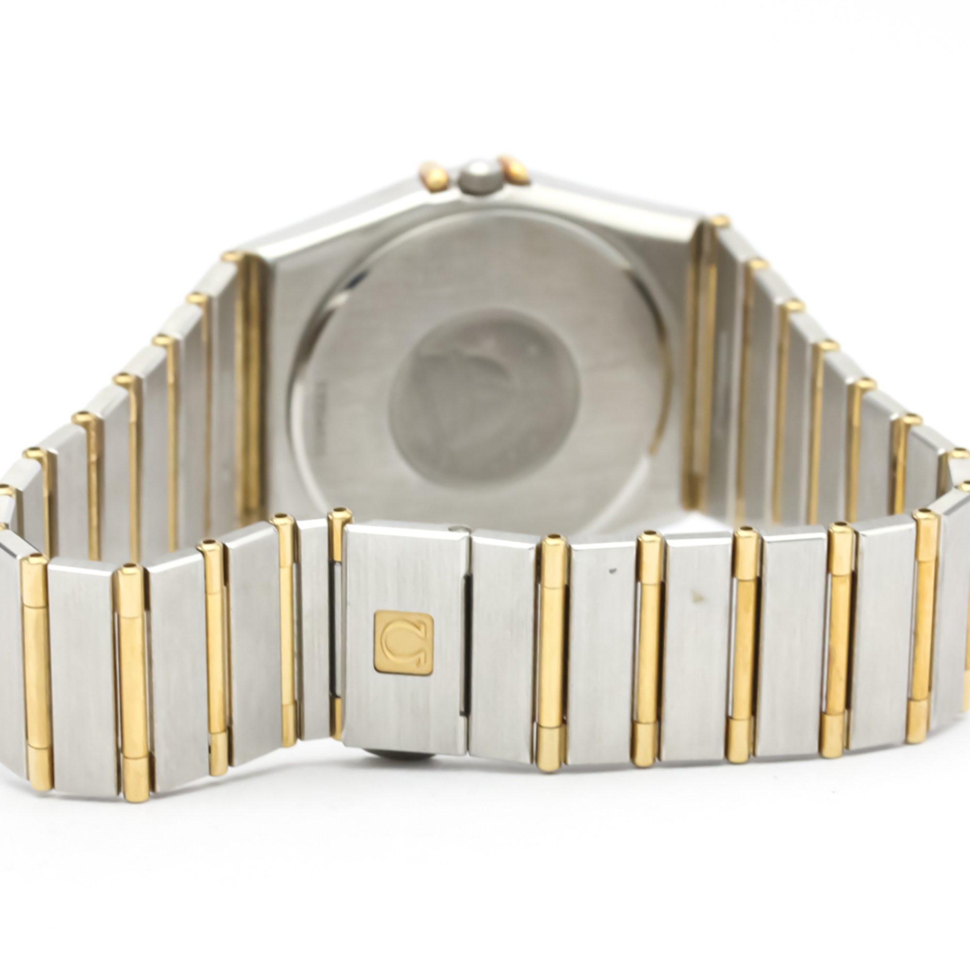 Omega Quartz Stainless Steel,Yellow Gold (18K) Men's Dress Watch 396.1070