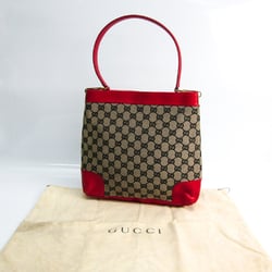 Gucci Mayer 001-4231 GG Canvas Shoulder Bag Beige,Red Color