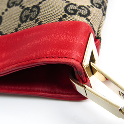 Gucci Mayer 001-4231 GG Canvas Shoulder Bag Beige,Red Color