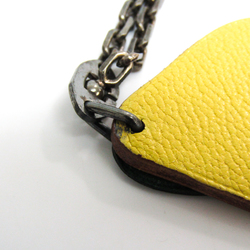 Hermes Charm Lemon Motif Keyring (Gunmetal,Yellow)