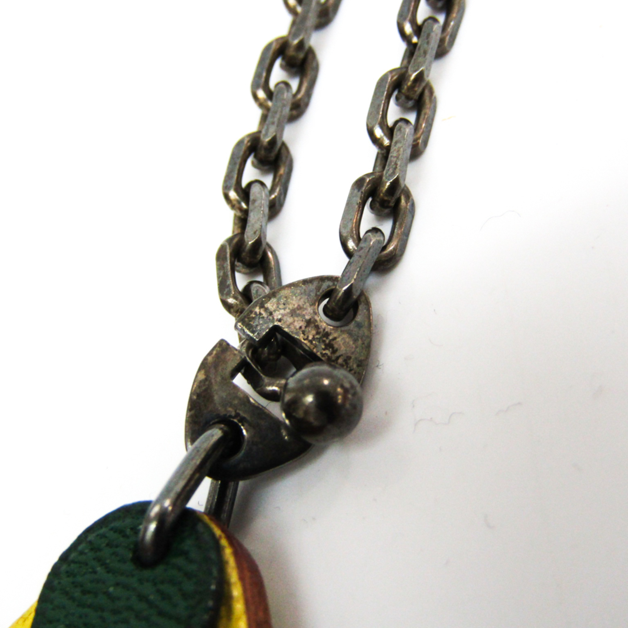 Hermes Charm Lemon Motif Keyring (Gunmetal,Yellow)