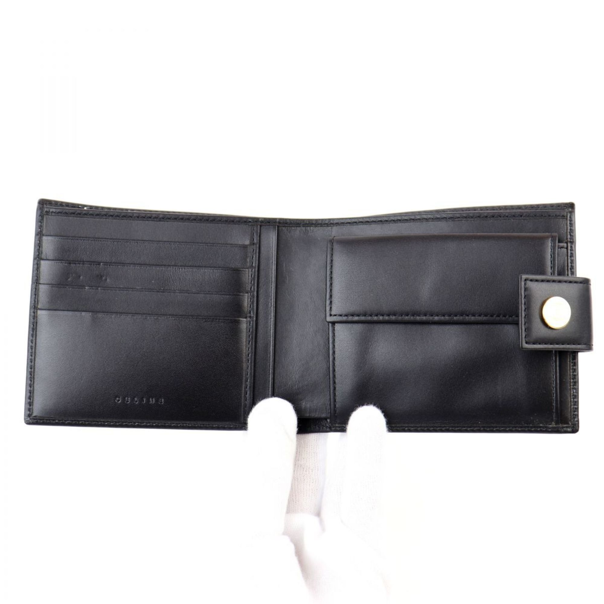 Celine Macadam Pattern Bi-Fold Wallet Compact Leather PVC