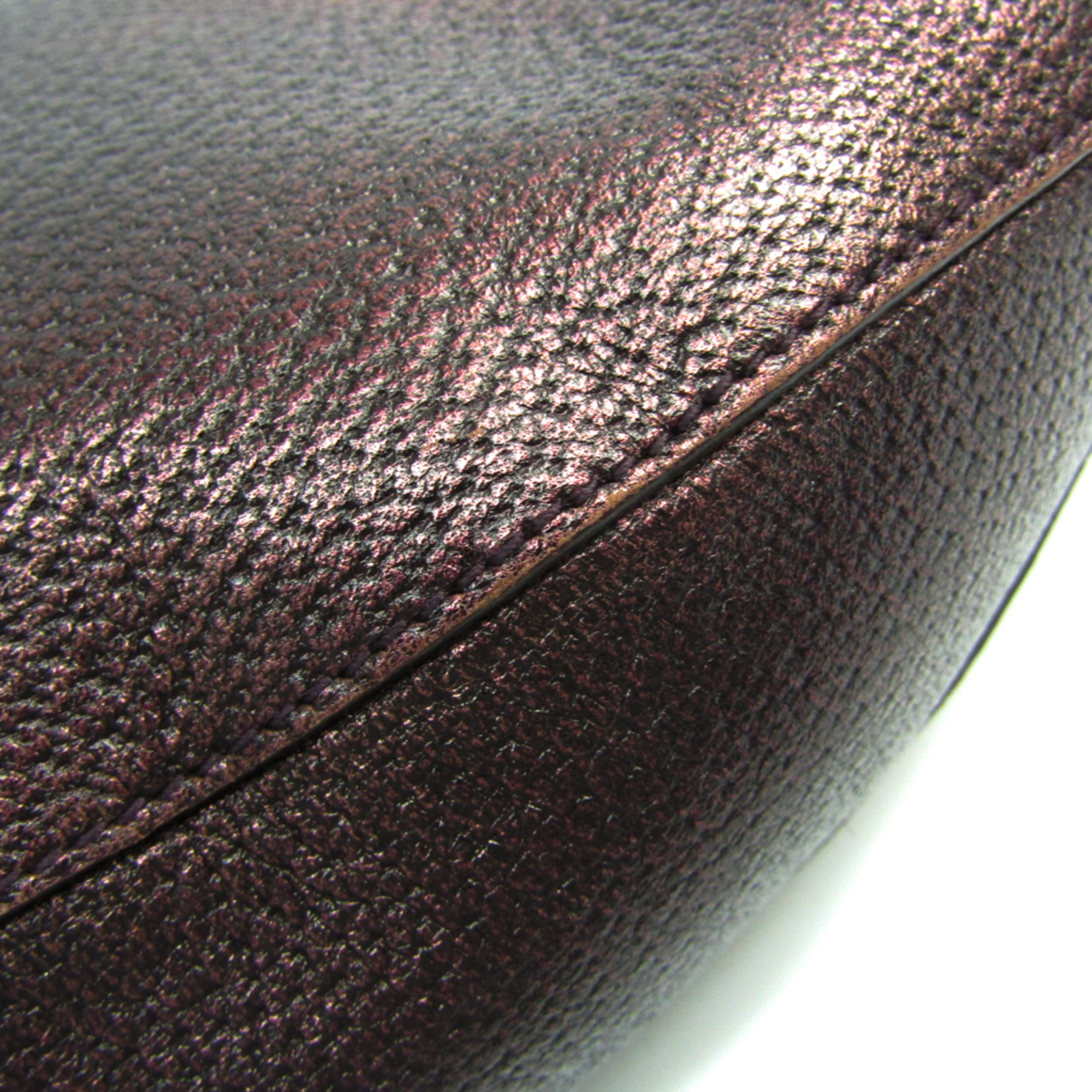Gucci 131038 Women's Leather Shoulder Bag Metallic Purple