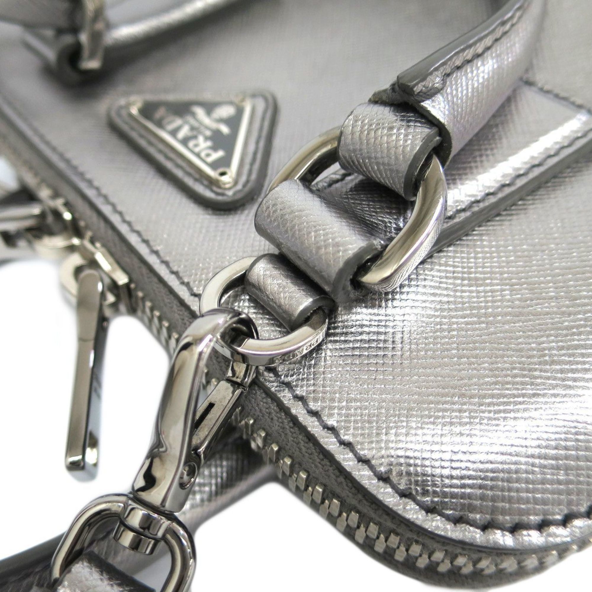 PRADA Hand bag SAFFIANO LUX Leather CROMO BL0851