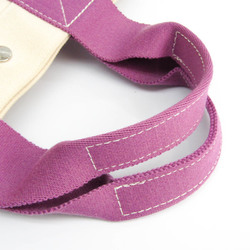 Hermes Bora Bora Women's Cotton Handbag Ivory,Purple