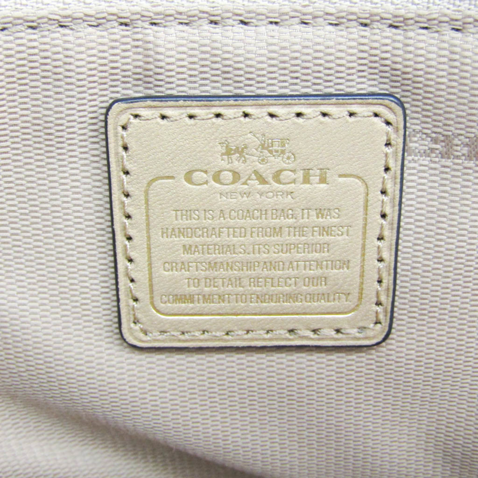 Coach Swagger 37 Carryall 34409 Women's Leather Handbag,Shoulder Bag Beige,Black,Off-white