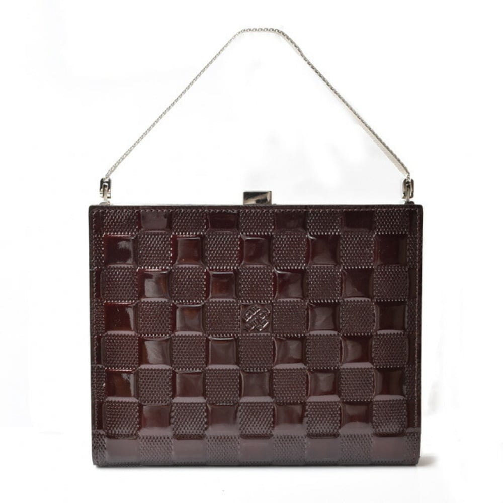 Louis Vuitton Accessory Pouch Evening Bag LOUIS VUITTON Anju MM Damier  Vernis N92108 Carmine