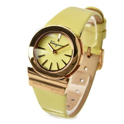 Salvatore Ferragamo Watches Ladies Quartz Lime Yellow Gold