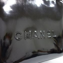 CHANEL logo tote bag handbag shoulder enamel black